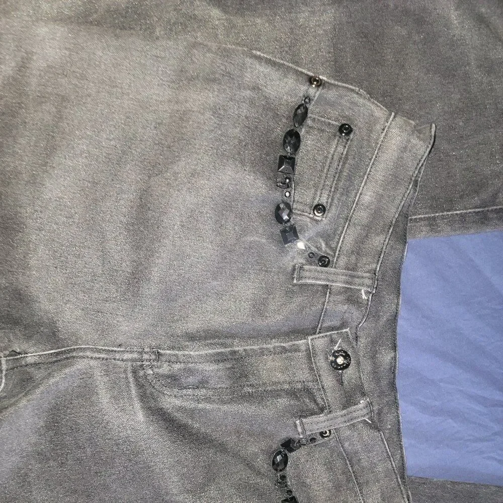Diane Gilman (4 Tall) embellished straight leg jeans
